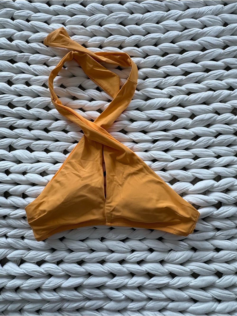 Orange Yellow Halter Bikini Top